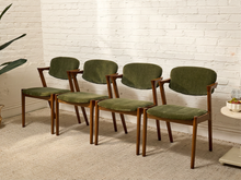 Load image into Gallery viewer, T-Rex Dining Chair in Olive Upholstery