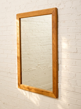 Load image into Gallery viewer, Vintage Mid-Century Modern Oak Rectangular Wall Mirror