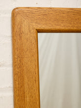 Load image into Gallery viewer, Vintage Mid-Century Modern Oak Rectangular Wall Mirror