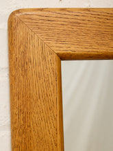 Load image into Gallery viewer, Vintage Mid-Century Modern Oak Rectangular Wall Mirror