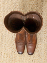 Load image into Gallery viewer, Vintage Leather Riding Boot Umbrella Stand with Equestrian Style