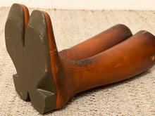 Load image into Gallery viewer, Vintage Leather Riding Boot Umbrella Stand with Equestrian Style