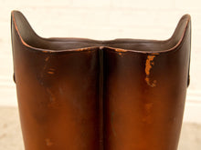 Load image into Gallery viewer, Vintage Leather Riding Boot Umbrella Stand with Equestrian Style