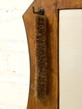 Load image into Gallery viewer, Antique Wood Shaving Mirror with Grooming Brushes