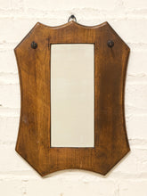Load image into Gallery viewer, Antique Wood Shaving Mirror with Grooming Brushes