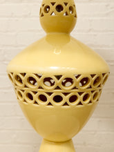 Load image into Gallery viewer, Vintage Mid-Century Atomic Ceramic Table Lamp with Cutout Base