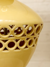 Load image into Gallery viewer, Vintage Mid-Century Atomic Ceramic Table Lamp with Cutout Base
