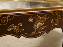 Load image into Gallery viewer, Vintage Chinoiserie Octagonal Glass Top Coffee Table