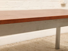 Load image into Gallery viewer, Vintage Modernist Wood and Metal Coffee Table