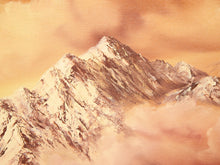 Load image into Gallery viewer, Vintage Mountain Lake Landscape Painting in Warm Autumn Tones