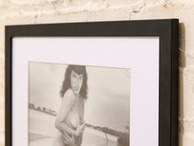 Load image into Gallery viewer, Vintage Betty Page Black and White Leopard Bikini Photograph