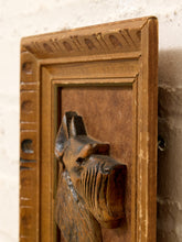 Load image into Gallery viewer, Vintage Scottish Terrier dog profile in raised relief displayed in a carved brown wood frame