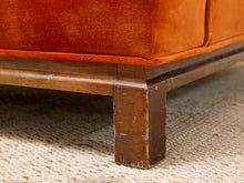 Load image into Gallery viewer, Vintage Burnt Orange Velvet Club Chair
