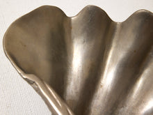 Load image into Gallery viewer, Vintage Sculptural Metal Clam Shell Bowl