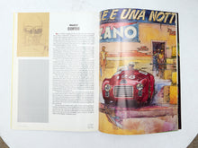 Load image into Gallery viewer, An open vintage book or magazine spread laid flat on a light surface. The left page contains a portrait sketch, the text 'FRANCO CORTESSE,' and columns of small text.
