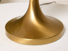 Load image into Gallery viewer, Image 18 of 19: Mid-Century Sculptural Brass & Ivory Table Lamp with Blue Shade