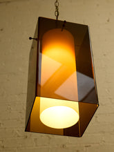 Load image into Gallery viewer, Image 14 of 24: Vintage Smoked Acrylic Geometric Pendant Light