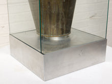 Load image into Gallery viewer, Image 13 of 18: Vintage Dark Brown Sculptural Vase in Glass Display Case