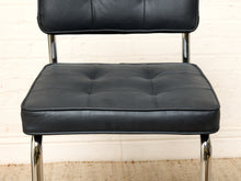Load image into Gallery viewer, Image 9 of 17: 1970s-Style Black Tufted Cantilever Counter Stool