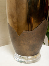 Load image into Gallery viewer, Image 15 of 17: Vintage Sculptural Metallic Table Lamp with Clear Lucite Base