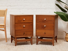 Load image into Gallery viewer, Pair of Vintage 3 Drawer Nightstands
