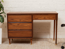 Load image into Gallery viewer, Oak 4 Drawer Desk