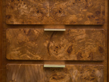 Load image into Gallery viewer, 3 Drawer Burl Style Nightstand