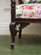 Load image into Gallery viewer, 19th Century Hand Carved Walnut or Mahogany in the Rococo Lion Arm Settee