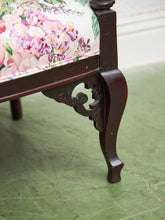 Load image into Gallery viewer, 19th Century Hand Carved Walnut or Mahogany in the Rococo Lion Arm Settee
