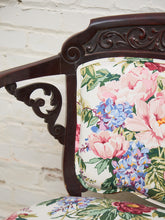 Load image into Gallery viewer, 19th Century Hand Carved Walnut or Mahogany in the Rococo Lion Arm Settee