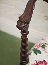 Load image into Gallery viewer, 19th Century Hand Carved Walnut or Mahogany in the Rococo Lion Arm Settee