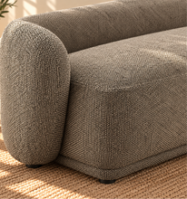 Load image into Gallery viewer, Vera mushroom taupe lattice bouclé modular sectional sofa with rounded arms and right-facing chaise