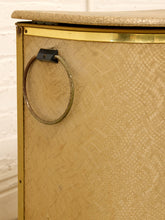 Load image into Gallery viewer, Vintage Atomic Age Clothes Hamper with Starburst Detail