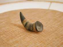 Load image into Gallery viewer, Curved Horn Table Lamp with Woven Shade
