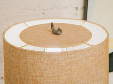 Load image into Gallery viewer, Curved Horn Table Lamp with Woven Shade