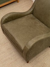 Load image into Gallery viewer, Wellington Leather Armchair in Olive