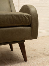 Load image into Gallery viewer, Wellington Leather Armchair in Olive
