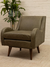 Load image into Gallery viewer, Wellington Leather Armchair in Olive