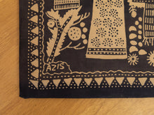 Load image into Gallery viewer, Vintage Mali tribal art textile Art In Black and Taupe