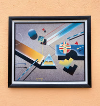 Load image into Gallery viewer, Vintage Post Modern Abstract Painting