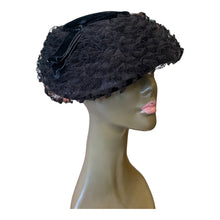 Load image into Gallery viewer, Vintage Black Hat with Lace