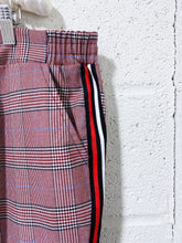 Load image into Gallery viewer, Burgundy Houndstooth Pants with Racing Stripe (16)