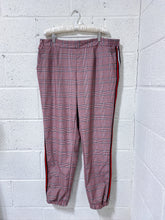 Load image into Gallery viewer, Burgundy Houndstooth Pants with Racing Stripe (16)
