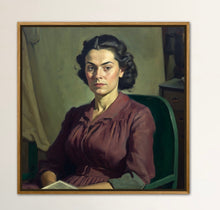 Load image into Gallery viewer, Woman in Green Chair