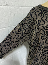 Load image into Gallery viewer, Vintage Sparkly Sweater with Ribbon Motif (22W)