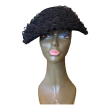 Load image into Gallery viewer, Vintage Black Hat with Lace