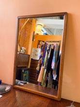 Load image into Gallery viewer, Vintage Wooden Mirror with corner detail
