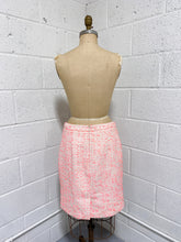 Load image into Gallery viewer, Knobby Cream and Pink Tweed Skirt (10)