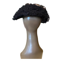 Load image into Gallery viewer, Vintage Black Hat with Lace