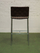 Load image into Gallery viewer, Leather and chrome counter stool